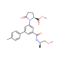 COC[C@@H](C)NC(=O)c1cc(-c2ccc(C)cc2)cc(N2C(=O)CC[C@H]2C(=O)OC)c1 ZINC000113542338