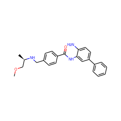 COC[C@@H](C)NCc1ccc(C(=O)Nc2cc(-c3ccccc3)ccc2N)cc1 ZINC000142108702