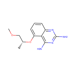 COC[C@@H](C)Oc1cccc2nc(N)nc(N)c12 ZINC001772575175