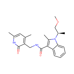 COC[C@@H](C)n1c(C)c(C(=O)NCc2c(C)cc(C)[nH]c2=O)c2ccccc21 ZINC000474609866