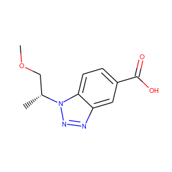 COC[C@@H](C)n1nnc2cc(C(=O)O)ccc21 ZINC000013681525
