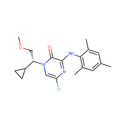 COC[C@@H](C1CC1)n1cc(Cl)nc(Nc2c(C)cc(C)cc2C)c1=O ZINC000043016485