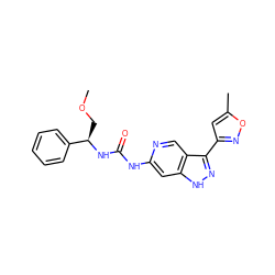 COC[C@@H](NC(=O)Nc1cc2[nH]nc(-c3cc(C)on3)c2cn1)c1ccccc1 ZINC000219774421