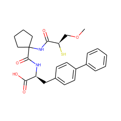 COC[C@@H](S)C(=O)NC1(C(=O)N[C@@H](Cc2ccc(-c3ccccc3)cc2)C(=O)O)CCCC1 ZINC000098084453