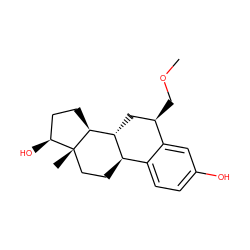 COC[C@@H]1C[C@@H]2[C@H](CC[C@]3(C)[C@@H](O)CC[C@@H]23)c2ccc(O)cc21 ZINC000043195922