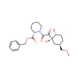 COC[C@@H]1CC[C@@H](C)[C@](O)(C(=O)C(=O)N2CCCC[C@H]2C(=O)OCc2ccccc2)C1 ZINC000026494260