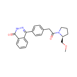 COC[C@@H]1CCCN1C(=O)Cc1ccc(-c2n[nH]c(=O)c3ccccc23)cc1 ZINC001772653231