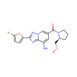 COC[C@@H]1CCCN1C(=O)c1cc(N)c2nc(-c3ccc(Br)o3)nn2c1 ZINC000003991481