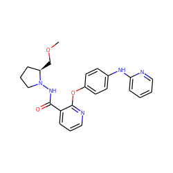 COC[C@@H]1CCCN1NC(=O)c1cccnc1Oc1ccc(Nc2ccccn2)cc1 ZINC000146586295