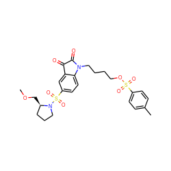 COC[C@@H]1CCCN1S(=O)(=O)c1ccc2c(c1)C(=O)C(=O)N2CCCCOS(=O)(=O)c1ccc(C)cc1 ZINC000049878127
