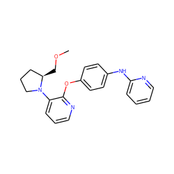 COC[C@@H]1CCCN1c1cccnc1Oc1ccc(Nc2ccccn2)cc1 ZINC000138893932