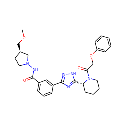 COC[C@@H]1CCN(NC(=O)c2cccc(-c3n[nH]c([C@H]4CCCCN4C(=O)COc4ccccc4)n3)c2)C1 ZINC000299857656