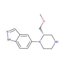 COC[C@@H]1CNCCN1c1ccc2[nH]ncc2c1 ZINC000053298083