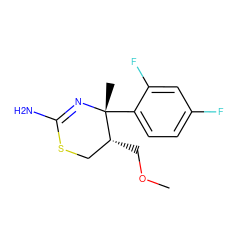 COC[C@@H]1CSC(N)=N[C@]1(C)c1ccc(F)cc1F ZINC000299866757