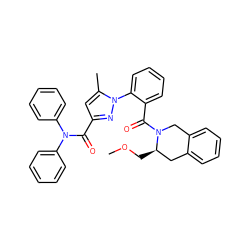 COC[C@@H]1Cc2ccccc2CN1C(=O)c1ccccc1-n1nc(C(=O)N(c2ccccc2)c2ccccc2)cc1C ZINC000029465039