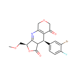 COC[C@@H]1OC(=O)C2C1=NC1=C(C(=O)COC1)[C@H]2c1ccc(F)c(Br)c1 ZINC000040764179