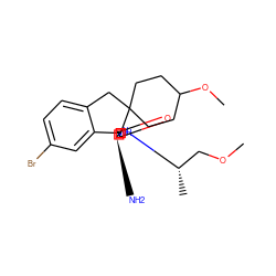 COC[C@H](C)N1C(=O)[C@@]2(N[C@@H]1N)c1cc(Br)ccc1CC21CCC(OC)CC1 ZINC001772647056
