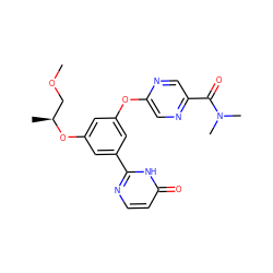 COC[C@H](C)Oc1cc(Oc2cnc(C(=O)N(C)C)cn2)cc(-c2nccc(=O)[nH]2)c1 ZINC000096273783