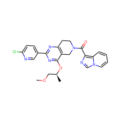 COC[C@H](C)Oc1nc(-c2ccc(Cl)nc2)nc2c1CN(C(=O)c1ncn3ccccc13)CC2 ZINC000068248109