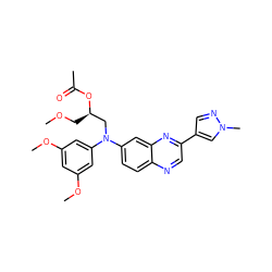 COC[C@H](CN(c1cc(OC)cc(OC)c1)c1ccc2ncc(-c3cnn(C)c3)nc2c1)OC(C)=O ZINC000204150979