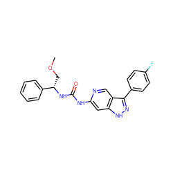 COC[C@H](NC(=O)Nc1cc2[nH]nc(-c3ccc(F)cc3)c2cn1)c1ccccc1 ZINC000219762994