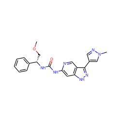 COC[C@H](NC(=O)Nc1cc2[nH]nc(-c3cnn(C)c3)c2cn1)c1ccccc1 ZINC000219757055