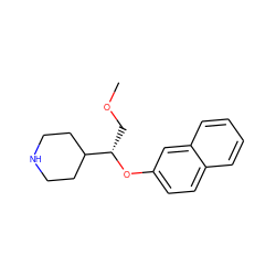 COC[C@H](Oc1ccc2ccccc2c1)C1CCNCC1 ZINC000040895431