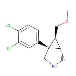 COC[C@H]1[C@@H]2CNC[C@@]21c1ccc(Cl)c(Cl)c1 ZINC000045357755