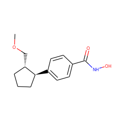 COC[C@H]1CCC[C@@H]1c1ccc(C(=O)NO)cc1 ZINC001772575578