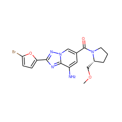 COC[C@H]1CCCN1C(=O)c1cc(N)c2nc(-c3ccc(Br)o3)nn2c1 ZINC000026974848