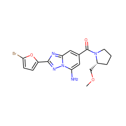 COC[C@H]1CCCN1C(=O)c1cc(N)n2nc(-c3ccc(Br)o3)nc2c1 ZINC000003976970