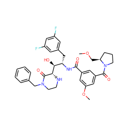 COC[C@H]1CCCN1C(=O)c1cc(OC)cc(C(=O)N[C@@H](Cc2cc(F)cc(F)c2)[C@H](O)[C@@H]2NCCN(Cc3ccccc3)C2=O)c1 ZINC000049844725