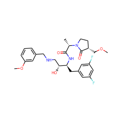 COC[C@H]1CCN([C@@H](C)C(=O)N[C@@H](Cc2cc(F)cc(F)c2)[C@H](O)CNCc2cccc(OC)c2)C1=O ZINC000073164262