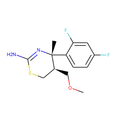 COC[C@H]1CSC(N)=N[C@]1(C)c1ccc(F)cc1F ZINC000299866758