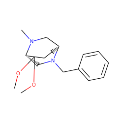 COC1(OC)CC[C@H]2CN(C)[C@H]1CN2Cc1ccccc1 ZINC000101110996