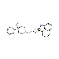 COC1(c2ccccc2)CCN(CCCC[C@]23CCCc4cccc(c42)NC3=O)CC1 ZINC000013473704