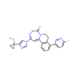 COC1(c2cn(C3=NCC(=O)N4CCc5c(cccc5-c5ccc(F)nc5)C4=C3)cn2)CC1 ZINC000148963740