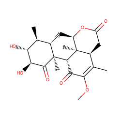 COC1=C(C)[C@@H]2CC(=O)O[C@@H]3C[C@H]4[C@H](C)[C@@H](O)[C@H](O)C(=O)[C@]4(C)[C@@H](C1=O)[C@@]32C ZINC000072178163