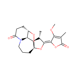 COC1=C(C)C(=O)O/C1=C1\O[C@@]23CCCN4C(=O)CC[C@H](O2)[C@H]4[C@H]3[C@@H]1C ZINC000102781255