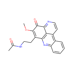 COC1=C(CCNC(C)=O)c2nc3ccccc3c3ccnc(c23)C1=O ZINC000103173370