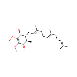 COC1=C(OC)[C@H](O)[C@H](C/C=C(\C)CC/C=C(\C)CCC=C(C)C)[C@@H](C)C1=O ZINC000087529312