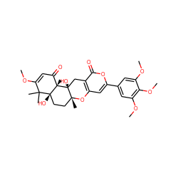COC1=CC(=O)[C@@]2(C)[C@](O)(CC[C@@]3(C)Oc4cc(-c5cc(OC)c(OC)c(OC)c5)oc(=O)c4C[C@@]23O)C1(C)C ZINC000028358522