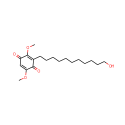 COC1=CC(=O)C(OC)=C(CCCCCCCCCCCO)C1=O ZINC001772638283