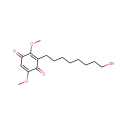 COC1=CC(=O)C(OC)=C(CCCCCCCCO)C1=O ZINC001772602498
