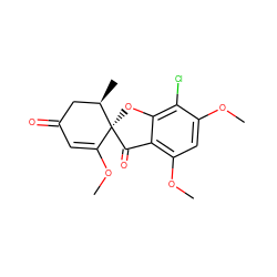 COC1=CC(=O)C[C@@H](C)[C@]12Oc1c(Cl)c(OC)cc(OC)c1C2=O ZINC000000622123