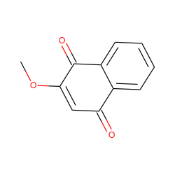 COC1=CC(=O)c2ccccc2C1=O ZINC000002566243