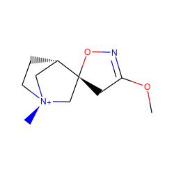 COC1=NO[C@]2(C1)C[N@+]1(C)CC[C@H]2C1 ZINC000254121118