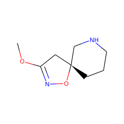 COC1=NO[C@]2(CCCNC2)C1 ZINC000073161595