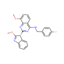 COC1=Nc2ccccc2[C@H]1c1nc(NCc2ccc(F)cc2)c2cccc(OC)c2n1 ZINC000261165850