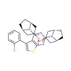 COC1C[C@@H]2CC[C@H](C1)N2c1nc(N2[C@H]3CC[C@H]2CC(O)C3)nc2scc(-c3ccccc3Cl)c12 ZINC000653678370